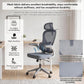 Ergonomic Mesh Office Chair High Back Desk Chair with Adjustable Headrest & Lumbar Support, Flip-Up Armrests