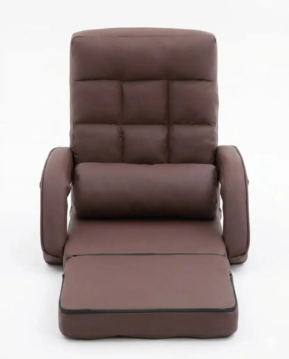 Adjustable Folding Floor Chair with Back Pillow
