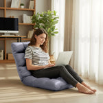 Gray FLOGUOR foldable floor chair with adjustable back support