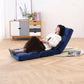 14-Position Adjustable Floor Chair with Pillow – Suede Fabric