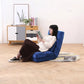 14-Position Adjustable Floor Chair with Pillow – Suede Fabric