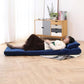 14-Position Adjustable Floor Chair with Pillow – Suede Fabric