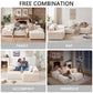 Modern L-Shaped Modular Cloud Sofa – Frameless Corduroy Sectional with Deep Seating