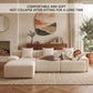 Modern L-Shaped Modular Cloud Sofa – Frameless Corduroy Sectional with Deep Seating