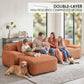Modern L-Shaped Modular Cloud Sofa Boneless Corduroy Sectional with Deep Seat