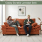 Modern Corduroy Love Seat Easy Assembly Cloud Sofa for Small Spaces & Apartments