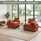 Modern Corduroy Love Seat Easy Assembly Cloud Sofa for Small Spaces & Apartments