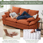 Modern Corduroy Love Seat Easy Assembly Cloud Sofa for Small Spaces & Apartments