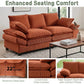 Modern Corduroy Love Seat Easy Assembly Cloud Sofa for Small Spaces & Apartments
