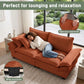 Modern Corduroy Love Seat Easy Assembly Cloud Sofa for Small Spaces & Apartments
