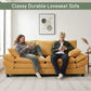 Modern Corduroy Love Seat Easy Assembly Cloud Sofa for Small Spaces & Apartments
