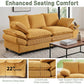 Modern Corduroy Love Seat Easy Assembly Cloud Sofa for Small Spaces & Apartments