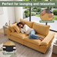 Modern Corduroy Love Seat Easy Assembly Cloud Sofa for Small Spaces & Apartments