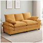 Modern Corduroy Love Seat Easy Assembly Cloud Sofa for Small Spaces & Apartments