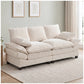 Modern Corduroy Love Seat Easy Assembly Cloud Sofa for Small Spaces & Apartments
