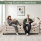 Modern Corduroy Love Seat Easy Assembly Cloud Sofa for Small Spaces & Apartments
