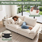 Modern Corduroy Love Seat Easy Assembly Cloud Sofa for Small Spaces & Apartments