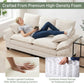 Modern Corduroy Love Seat Easy Assembly Cloud Sofa for Small Spaces & Apartments