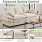 Modern Corduroy Love Seat Easy Assembly Cloud Sofa for Small Spaces & Apartments