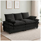 Modern Corduroy Love Seat Easy Assembly Cloud Sofa for Small Spaces & Apartments