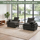 Modern Corduroy Love Seat Easy Assembly Cloud Sofa for Small Spaces & Apartments