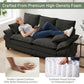 Modern Corduroy Love Seat Easy Assembly Cloud Sofa for Small Spaces & Apartments
