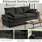 Modern Corduroy Love Seat Easy Assembly Cloud Sofa for Small Spaces & Apartments