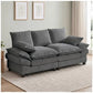 Modern Corduroy Love Seat Easy Assembly Cloud Sofa for Small Spaces & Apartments