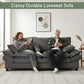 Modern Corduroy Love Seat Easy Assembly Cloud Sofa for Small Spaces & Apartments