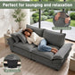 Modern Corduroy Love Seat Easy Assembly Cloud Sofa for Small Spaces & Apartments