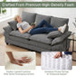 Modern Corduroy Love Seat Easy Assembly Cloud Sofa for Small Spaces & Apartments