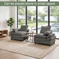 Modern Corduroy Love Seat Easy Assembly Cloud Sofa for Small Spaces & Apartments