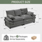 Modern Corduroy Love Seat Easy Assembly Cloud Sofa for Small Spaces & Apartments