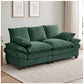 Modern Corduroy Love Seat Easy Assembly Cloud Sofa for Small Spaces & Apartments