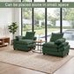 Modern Corduroy Love Seat Easy Assembly Cloud Sofa for Small Spaces & Apartments