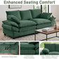 Modern Corduroy Love Seat Easy Assembly Cloud Sofa for Small Spaces & Apartments