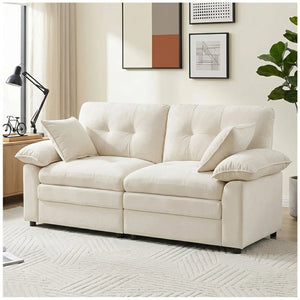 Modern 2-Seater Cloud Sofa with Deep Seating and Double-Layer Cushions