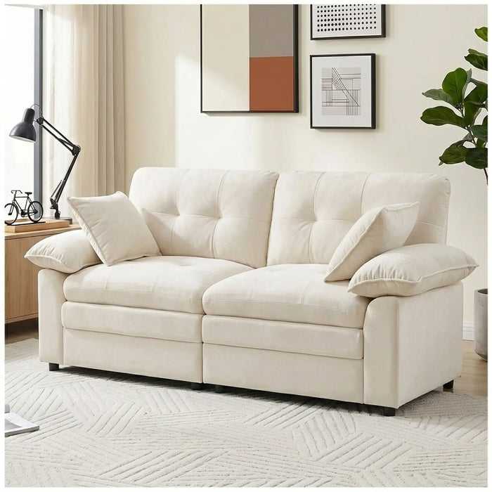 Modern 2-Seater Cloud Sofa with Deep Seating and Double-Layer Cushions