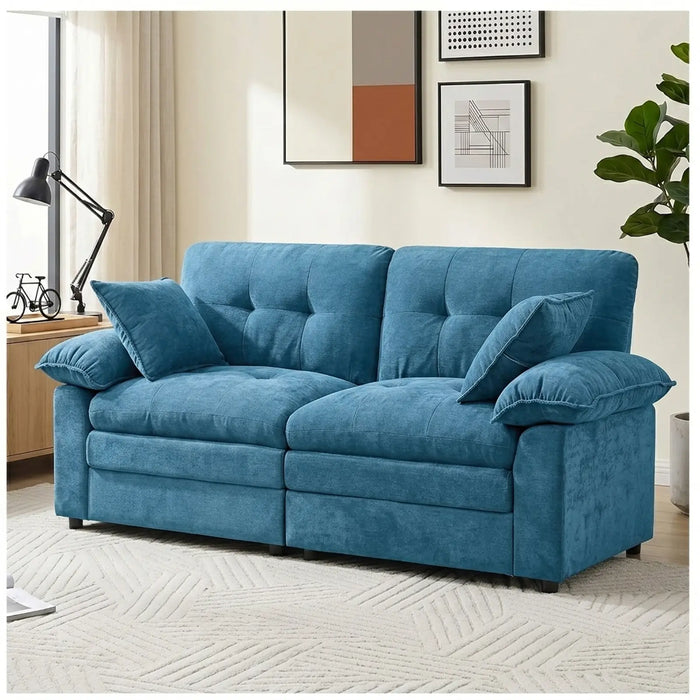 Modern Deep-Seating 2-Seater Sofa for Everyday Living Room Comfort
