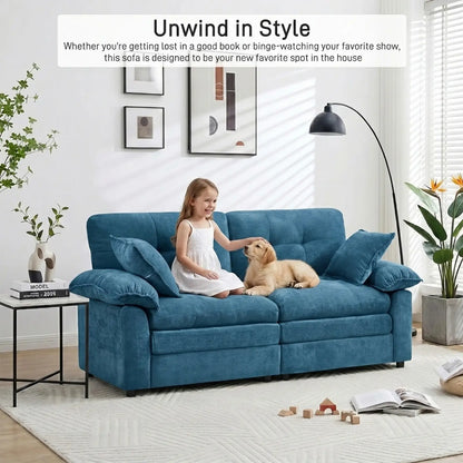 FLOGUOR modern deep-seating 2-seater sofa for living room lounging