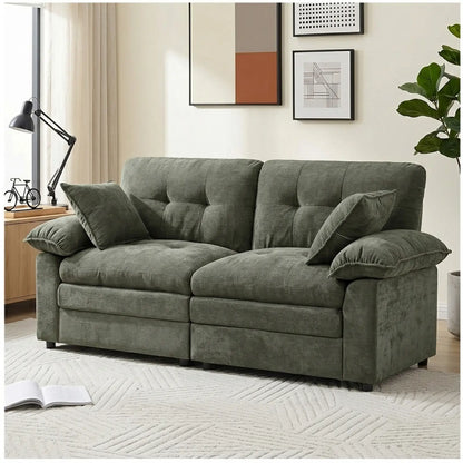 Modern 2-Seater Cloud Sofa with Deep Seating and Double-Layer Cushions