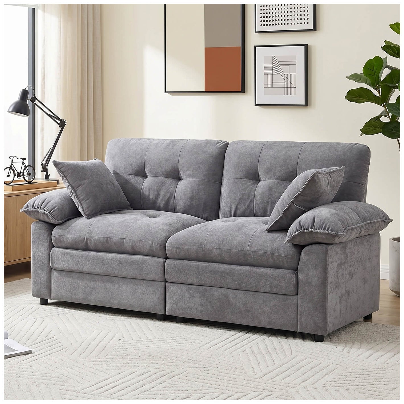 Tool-free assembly couch
