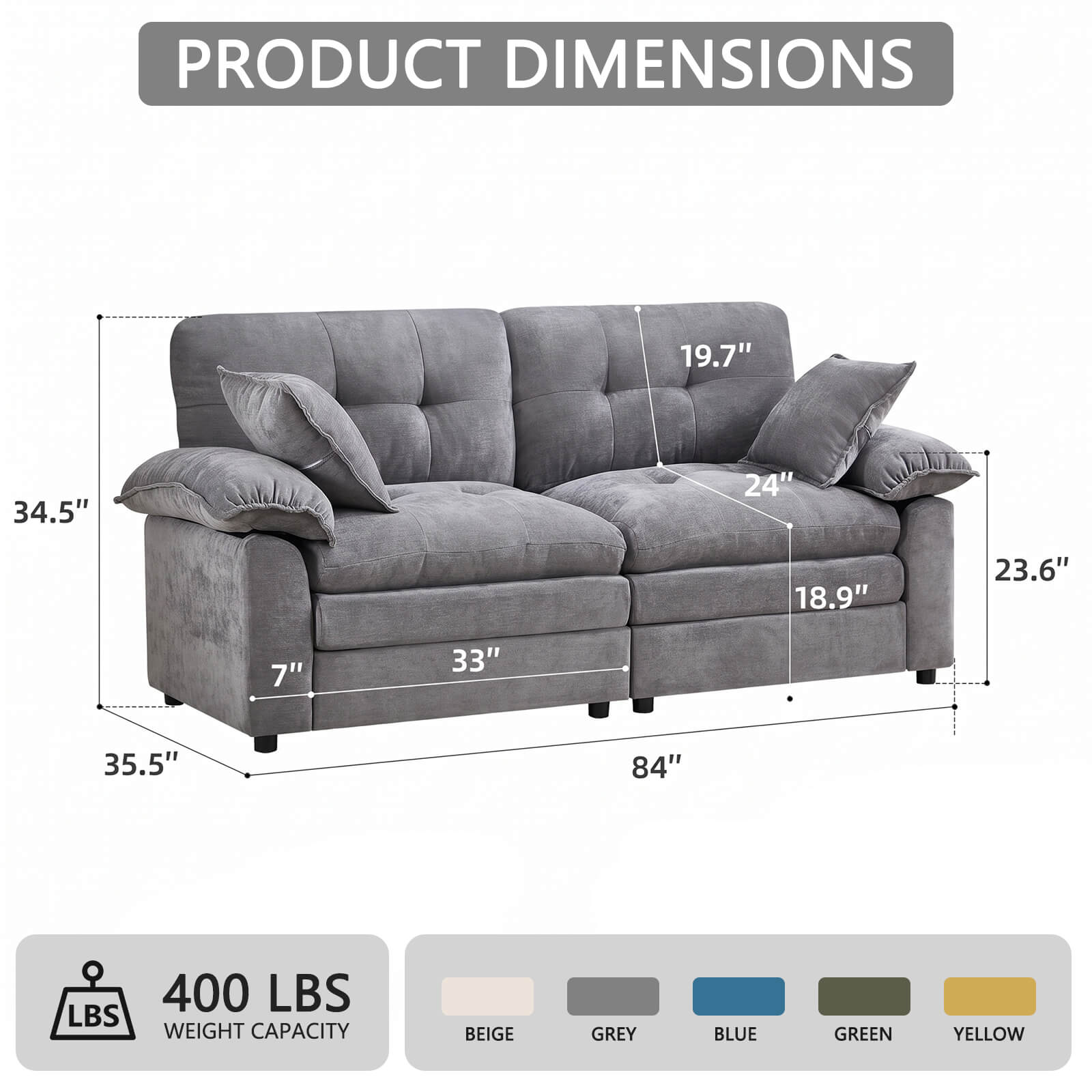 Lightweight modular sofa