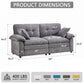 Modern Deep-Seating 2-Seater Sofa for Everyday Living Room Comfort
