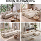 126in Sectional Boneless Couch L Shaped Convertible Modular Sofa No Assembly