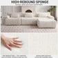 126in Sectional Boneless Couch L Shaped Convertible Modular Sofa No Assembly