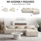 126in Sectional Boneless Couch L Shaped Convertible Modular Sofa No Assembly
