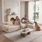 126in Sectional Boneless Couch L Shaped Convertible Modular Sofa No Assembly