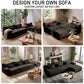 126in Sectional Boneless Couch L Shaped Convertible Modular Sofa No Assembly