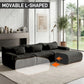 126in Sectional Boneless Couch L Shaped Convertible Modular Sofa No Assembly
